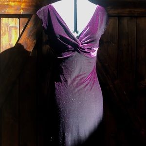 gothic purple gradient velvet dress
